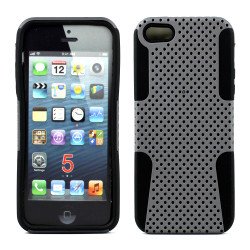 iPhone 5S 5 Mesh Hybrid Case (Gray-Black)